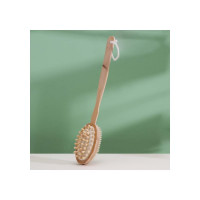 Щетка банная на ручке Доляна натуральная щетина, массажер 586036