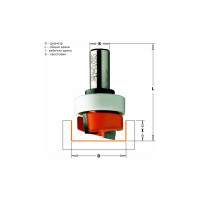 Фреза пазовая Петли бреющий угол верхний подшипник (16x19х54 мм; хвостовик 8 мм) CMT 901.160.11B
