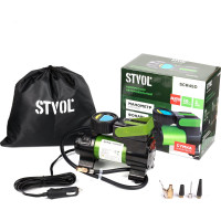 Автомобильный компрессор STVOL 45 л/мин, 14А, электронный манометр, фонарь SCR45D