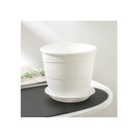 Горшок для цветов с поддоном СИМАЛЕНД Венеция 2 л, 16х14 см, белый 4483974