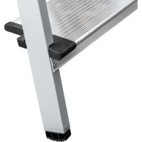 Стальная стремянка с алюминиевыми ступенями 130 мм и органайзером Новая Высота 1x7 1138107