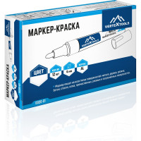 Строительный маркер-краска vertextools белый 0020-01