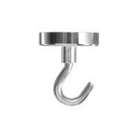 Неодимовый магнит с крючком для авто Cartage диаметр 48 мм, сцепление 37 кг 5180114