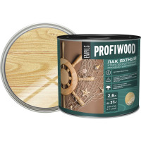 Алкидно-уретановый яхтный лак PROFIWOOD (атмосферостойкий; глянцевый; 2.6 л; 2.4 кг) 62103