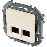 Розетка Legrand компьютерная двойная RJ45 категория 6 UTP Legrand Inspiria слоновая кость 673841