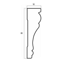 Потолочный плинтус Cosca Decor интерьерный багет, 60 мм, топаз СПБ057741