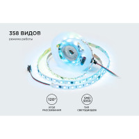 Комплект адресной ленты Apeyron 24В, 14,4Вт/м, smd5050, 60д/м, IP20, подложка 10мм (белая), 2м, RGB/ 10-91
