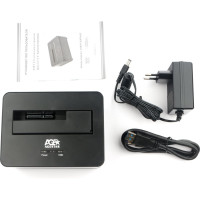 Докстанция AgeStar USB 3.0 2,5"/3,5" SATAIII, пластик+алюминий, черная, 3UBT7 (BLACK)