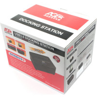 Докстанция AgeStar USB 3.0 2,5"/3,5" SATAIII, пластик+алюминий, черная, 3UBT7 (BLACK)