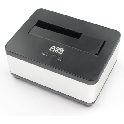Докстанция AgeStar USB 3.0 2,5"/3,5" SATAIII, пластик+алюминий, серебристый, 3UBT7 (SILVER)