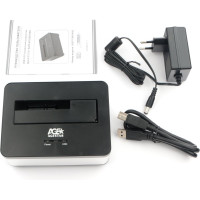 Докстанция AgeStar USB 3.0 2,5"/3,5" SATAIII, пластик+алюминий, серебристый, 3UBT7 (SILVER)