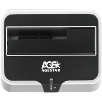 Докстанция AgeStar USB 3.0 2,5/3,5 SATA HDD USB3.0+eSATA, пластик, сереб, 3CBT2-6G (SILVER)