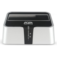 Докстанция AgeStar USB 3.0 2,5/3,5 SATA HDD USB3.0+eSATA, пластик, сереб, 3CBT2-6G (SILVER)