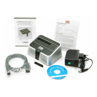 Докстанция AgeStar USB 3.0 2,5/3,5 SATA HDD USB3.0+eSATA, пластик, сереб, 3CBT2-6G (SILVER)