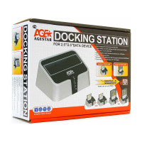 Докстанция AgeStar USB 3.0 2,5/3,5 SATA HDD USB3.0+eSATA, пластик, сереб, 3CBT2-6G (SILVER)