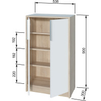 Тумба для обуви Атмосфера Нордик высокая 00-00015909