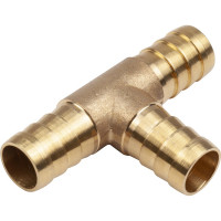 Тройник Т-образный елочка 12мм, латунь, в блистере AV Steel AV-700341B