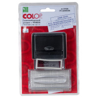 Самонаборный штамп Colop Printer пластмассовый, 6 строк 2 кассы, рамка C40-SET F чер