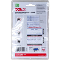 Самонаборный штамп Colop Printer пластмассовый, 6 строк 2 кассы, рамка C40-SET F чер