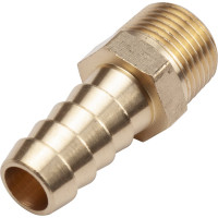 Разъем 3/8" внешняя резьба - "елочка" 12мм, латунь, в блистере AV Steel AV-700316B