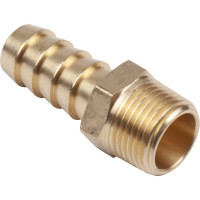 Разъем 3/8" внешняя резьба - "елочка" 12мм, латунь, в блистере AV Steel AV-700316B