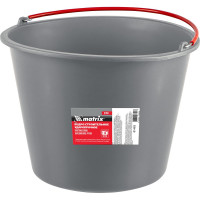 Строительное, ударопрочное, пластмассовое ведро MATRIX 16 л, обрезиненная ручка 81463