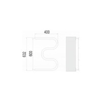 Полотенцесушитель водяной М-образный (1") 600x400 Terminus 4620768881183