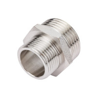 Ниппель переходной резьбовой DOUBLE-LIN латунный никелированный Н/Н 1" x 3/4" LL6050 (1"x3/4")