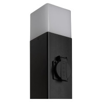 Садово-парковый светильник FERON с розеткой, 230V E27, DH0206, черный (столб) 11682