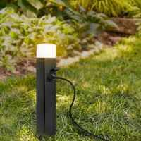 Садово-парковый светильник FERON с розеткой, 230V E27, DH0206, черный (столб) 11682