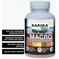 Масло для дерева SAFORA тонирующее, с воском, береза/белое МД150/6