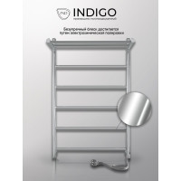 Полотенцесушитель INDIGO Line electro с полкой, 80/50, (скр.монтаж, унив.подкл.R/L, полиров.) LСLE80-50PR