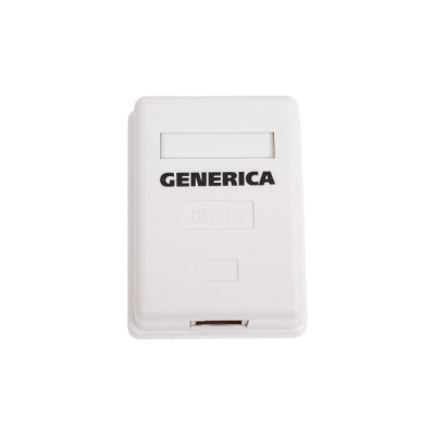 Информационная розетка GENERICA настенная RJ45, кат. 5Е, FTP, 1 порт CS2-1C5EF-12-G