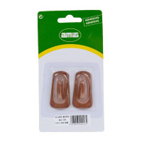 Самоклеющийся крючок Amig пластик коричневый 2 шт 208 MR