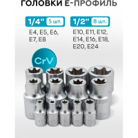 Набор инструментов KingTul 108пр. 1/4 ,1/2 /6гр./4-32мм/ KT-108(2070)