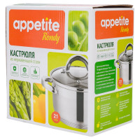Кастрюля appetite Rondy нержавеющая сталь 2.1 л SH07223