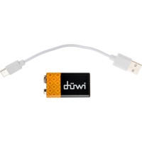 Аккумулятор duwi USB-С, тип Крона Li-ion, 9В, 450мАч, 1шт, кабель для зарядки 62014 3