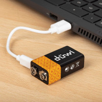 Аккумулятор duwi USB-С, тип Крона Li-ion, 9В, 450мАч, 1шт, кабель для зарядки 62014 3