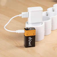 Аккумулятор duwi USB-С, тип Крона Li-ion, 9В, 450мАч, 1шт, кабель для зарядки 62014 3
