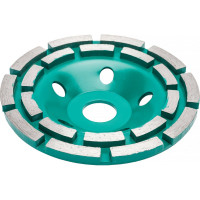 Чашка алмазная шлифовальная двухрядная по бетону 125 мм ВОЛАТ 89040-125