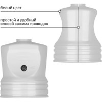 Кабельная розетка TDM ELECTRIC 2П без заземления белая 10А 250B серии "Народная" SQ1806-0409