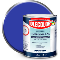 Эмаль OLECOLOR НЦ-132П синий, 1.7 кг 4100000071