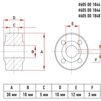 Ролик подачи проволоки 0.8/1 мм под стальную проволоку аппарат WMA 205, 225MQ Patriot 605001848