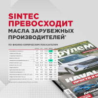 Синтетическое моторное масло Sintec PREMIUM 9000 SAE 0W-30, API SP/CF, ACEA A3/B4, 4 л 600123