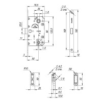 Магнитная защелка WC с ответной планкой Armadillo GRAVITY G01.190.50.96 BL черный 44203