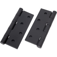 Стальная петля PUERTO 100х75х2.5, 4 кольца, плоский колпачок, черный, 2 шт. IN100-4S FH B