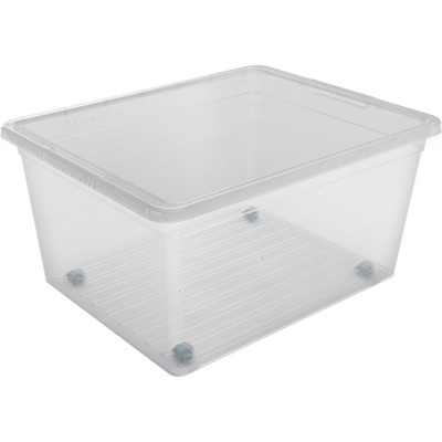Ящик для хранения с крышкой на колесах FunBox, 37 л, Бейсик FB1082
