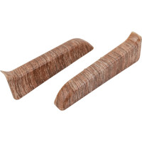 Торцевые заглушки для плинтуса IDEAL Классик 70 мм, 205 дуб капучино К-П70-Тп-Ф1 205 дуб КАП