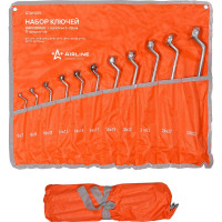 Набор накидных ключей Airline с изгибом, 11 предметов, сумка ATAH015