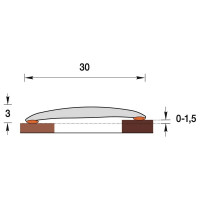 Порог IDEAL Изи 30 мм, 0.9 м, 341 ольха, 1 шт. ПИ30-0,9 341 ОЛХ